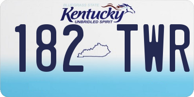 KY license plate 182TWR
