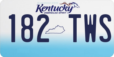 KY license plate 182TWS