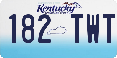 KY license plate 182TWT