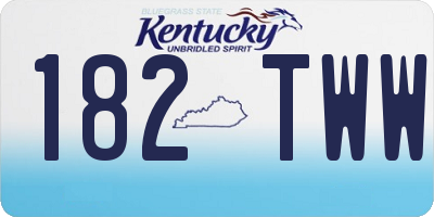 KY license plate 182TWW