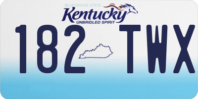 KY license plate 182TWX