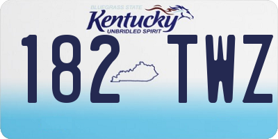 KY license plate 182TWZ