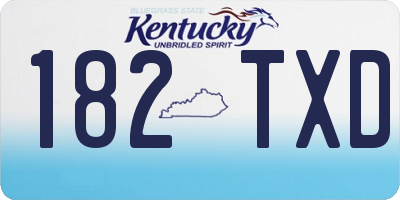 KY license plate 182TXD