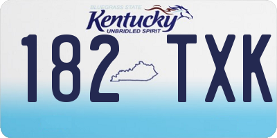 KY license plate 182TXK