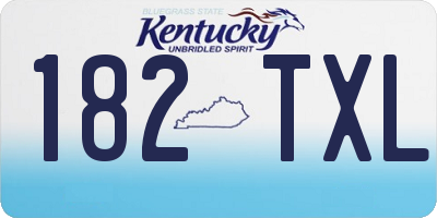 KY license plate 182TXL