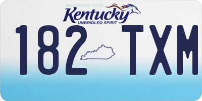 KY license plate 182TXM