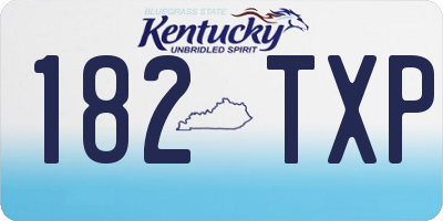 KY license plate 182TXP