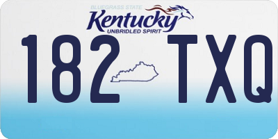 KY license plate 182TXQ