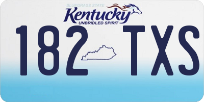 KY license plate 182TXS