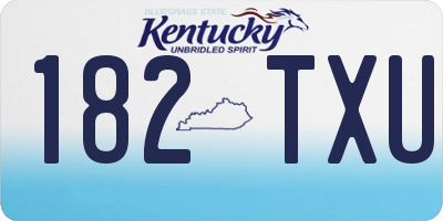 KY license plate 182TXU
