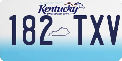 KY license plate 182TXV