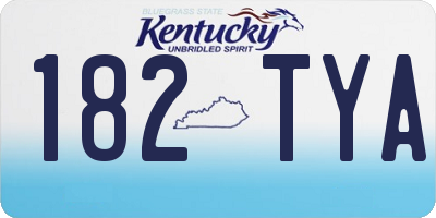 KY license plate 182TYA