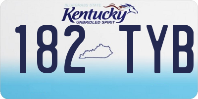 KY license plate 182TYB
