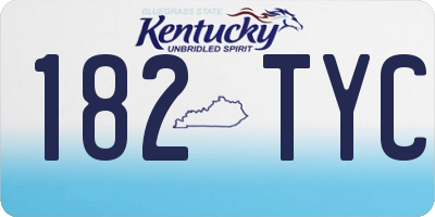 KY license plate 182TYC
