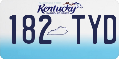 KY license plate 182TYD