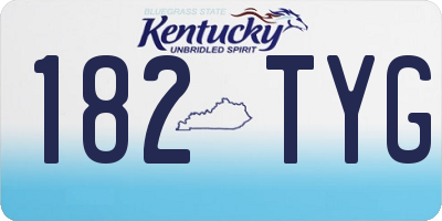 KY license plate 182TYG