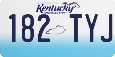 KY license plate 182TYJ