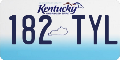 KY license plate 182TYL