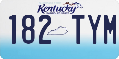 KY license plate 182TYM