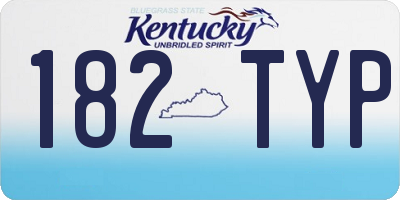 KY license plate 182TYP
