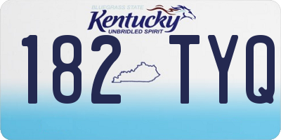 KY license plate 182TYQ