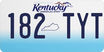 KY license plate 182TYT