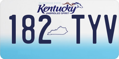 KY license plate 182TYV