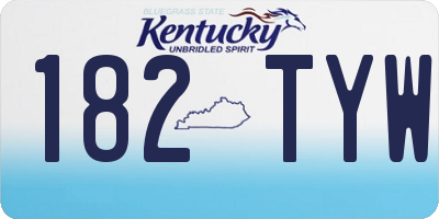 KY license plate 182TYW