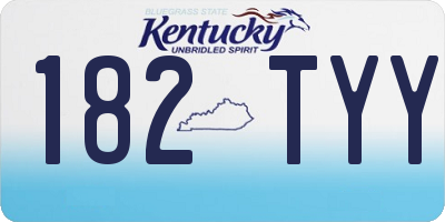 KY license plate 182TYY