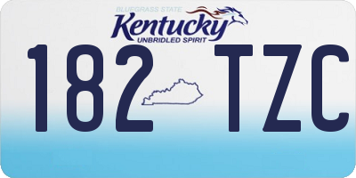 KY license plate 182TZC