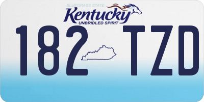 KY license plate 182TZD