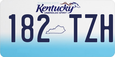 KY license plate 182TZH
