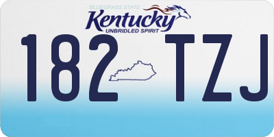 KY license plate 182TZJ