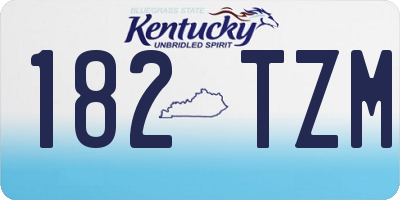 KY license plate 182TZM