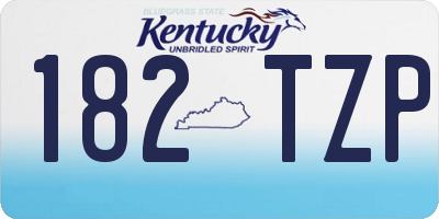 KY license plate 182TZP