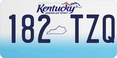 KY license plate 182TZQ