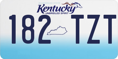 KY license plate 182TZT