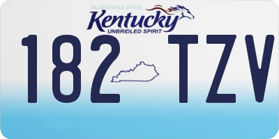 KY license plate 182TZV