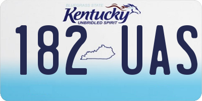 KY license plate 182UAS