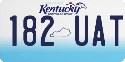 KY license plate 182UAT