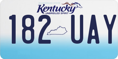 KY license plate 182UAY
