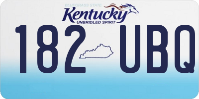 KY license plate 182UBQ