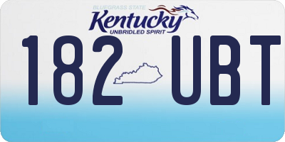 KY license plate 182UBT