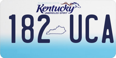 KY license plate 182UCA