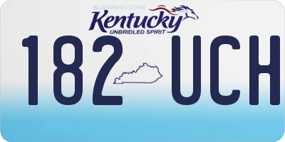 KY license plate 182UCH