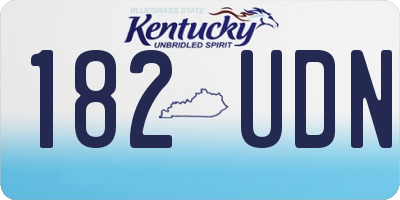 KY license plate 182UDN