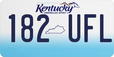KY license plate 182UFL