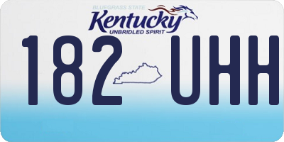 KY license plate 182UHH