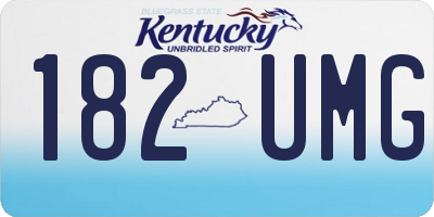 KY license plate 182UMG