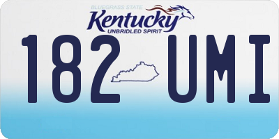 KY license plate 182UMI